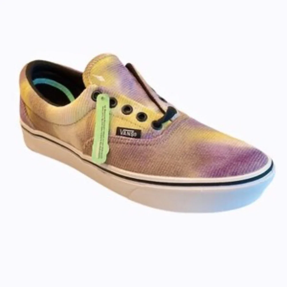 Vans Era Womens Comfycush Shoes Size 11 Sneakers Tie Dye‎ Purple Yellow